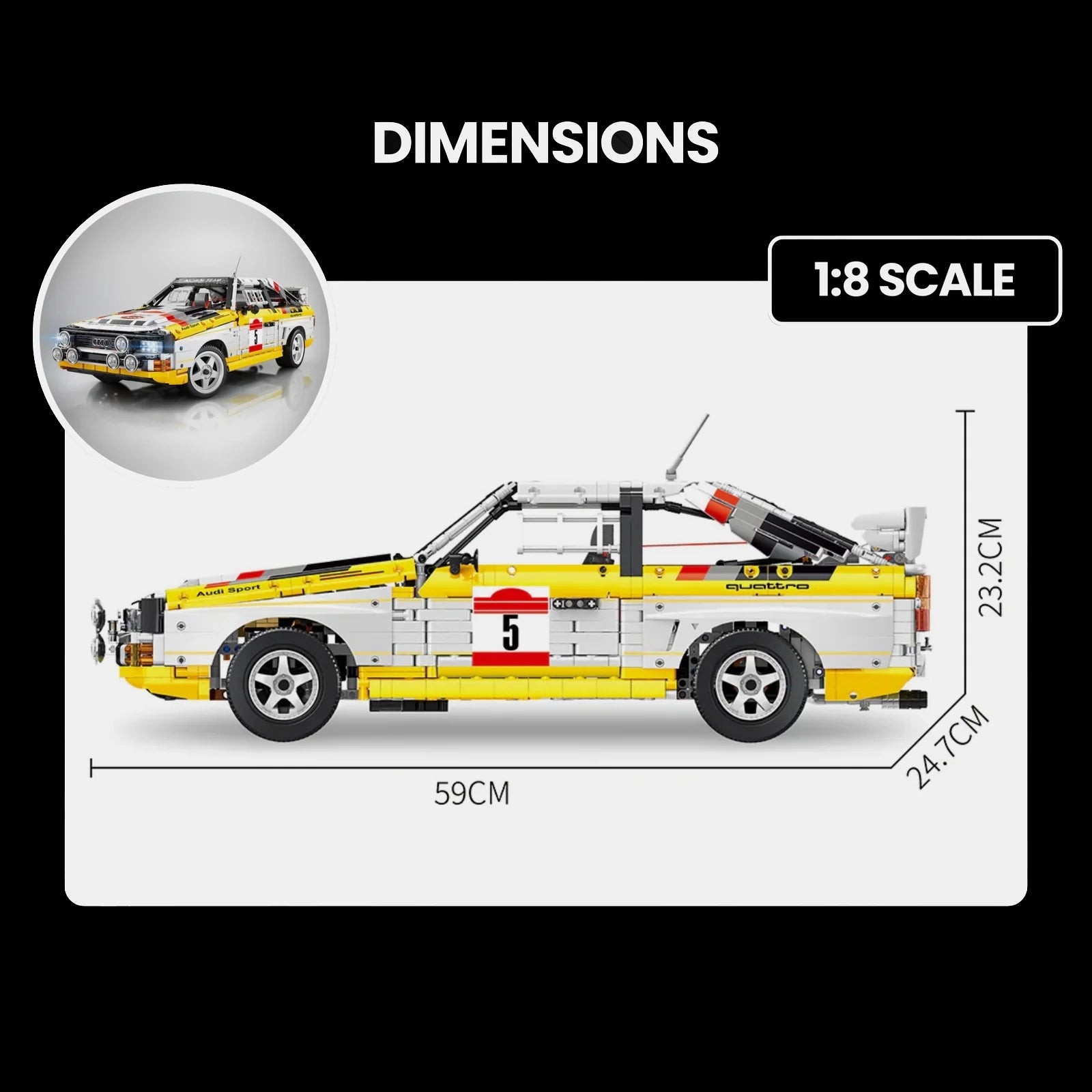 Audi Rally Quattro Group B 1984 | 3886pcs